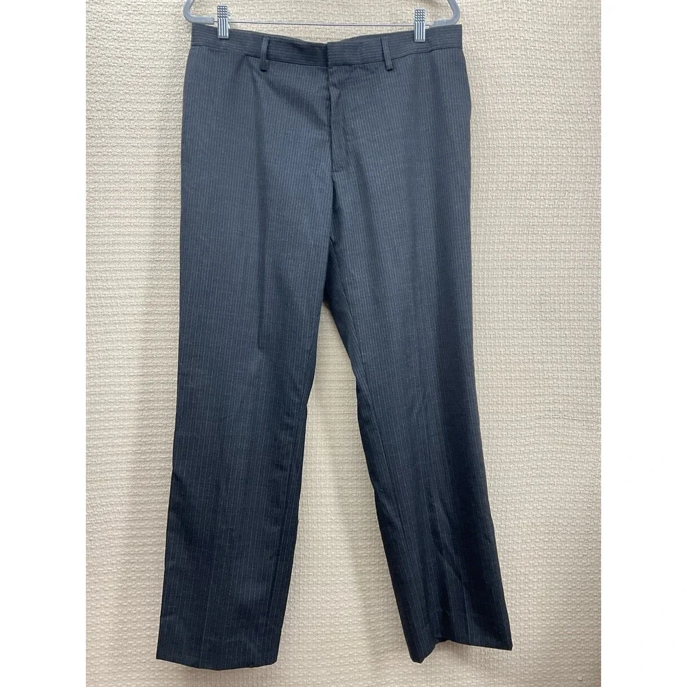 Banana Republic Men's Wool Blend Dress Pants Striped Classic Fit - Size 34 / 32